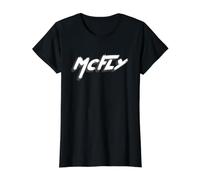 MC Fly | Retour à Doc and Marty Future Band British T-Shirt Graphique avec Valeur, Femme, Noir, M