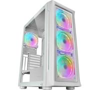 Mc-Neo, Tour Gaming Xxl E-Atx, Vitres Latérales Et Frontales Verre Trempé, 4 Ventilateurs Argb 120Mm + Ventilateur 120Mm, Système Cpu Freezer, Blanc[ZHB0720]