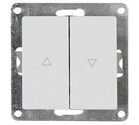 MC POWER Bouton-poussoir pour store | CUP | Haut et bas, 250 V ~/10 A, UP, blanc, poli