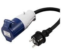 MC POWER - Coupleur CEE vers fiche de terre | 1,5 m H07RNG 3G2,5, 230 V, IP44