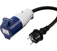 MC POWER - Coupleur CEE vers fiche de terre | 1,5 m H07RNG 3G2,5, 230 V, IP44