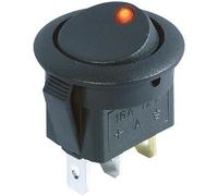 MC POWER Interrupteur de voiture LED rouge 12 V/16 A 3 broches 2 positions ON/OFF, noir