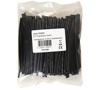 MC POWER Lot de 100 gaines thermorétractables dans un sac de rangement, noires, protection de câbles, isolation