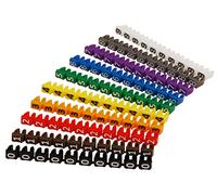 MC POWER - Lot de 100 marqueurs de câbles | pour câbles jusqu'à 4 mm, imprimés avec chiffres 0-9