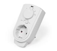 MC POWER - Prise thermostatique de contrôle de la climatisation | TCU-330 | 5-30 °C, max. 3500 W, 230 V/16 A | Commande facile des climatiseurs et des chauffages sans pose de câble supplémentaire (mesure interne)