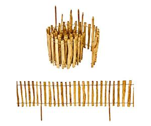 MC.Sammler Bordure de Jardin décorative Flexible Hauteur: 35cm X Longueur 500cm Clôture Naturelle Parterre en palissade en Bois noisetier délimitation de Plates Bandes Écart: 7-8 cm