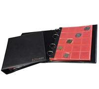 MC.Sammler Classeur pour 200 Monnaies | 10 Feuilles + Intercalaires | Pochettes 35mm x 40mm | Idéal pour pièces jusqu'à 31 mm de diamètre | 1, 2,5 Euro | Noir |