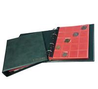 MC.Sammler Classeur pour 200 Monnaies | 10 Feuilles + Intercalaires | Pochettes 35mm x 40mm | Idéal pour pièces jusqu'à 31 mm de diamètre | 1, 2,5 Euro | Vert |