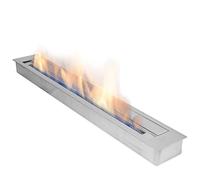 Mc-Sell-Ug Brûleur au Bioéthanol en Acier Inoxydable - 120 cm - Double Paroi - 6 L avec Couvercle, Ouate de Céramique et Verrou en Acier Inoxydable