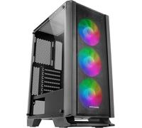 Mc-Titan, Boîtier Gaming Rgb Xxl Atx, Double Bande Led Et Éclairage Frontal Argb, Hub D'Éclairage + Télécommande, Compatible Avec Cartes Mères Argb, Support Refroidissement Liquide[ZHB0740]