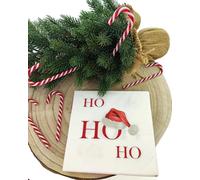 MC-Trend 60 serviettes de Noël au design festif 'Ho Ho Ho' pour une table élégante et joyeuse durant les fêtes