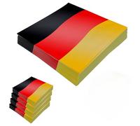 MC-Trend 80 serviettes Allemagne 3 épaisseurs, 33x33 cm, parfaites pour chaque fan party de l'équipe nationale allemande