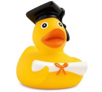MC Trend Canard de bain diplômé avec diplôme et coiffe de remise de diplôme Cadeau rigolo et original pour le baccalauréat ou l’université