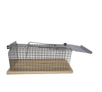 MC-Trend Piège à souris vivant, taille XL, 29 x 12 cm, en bois, avec cage métallique, piège à souris, piège à rats pour la maison, le jardin, la grange, la cave, le grenier, pas de blessure, pas de