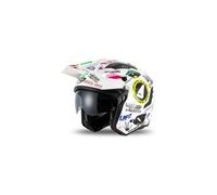 MC UFO SHERATHAN Logos Casque Blanc Taille S