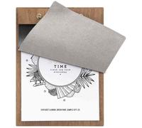 [MC-WALA4-SC2] Securit Porte-menu A4 en bois de Noyer avec premiere page en cuir