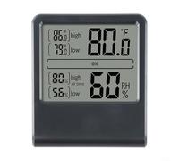 MC06Y Moniteur d'environnement intérieur fin et compteur d'humidité avec affichage simple pour des lectures rapides (MC06Y Noir anglais)