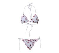 MC2 Saint Barth - Bikini Triangle à Volants - Femme - Maillots de bain - Blanc - Taille: 40 FR