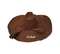 MC2 Saint Barth - Chapeau Bob en Raffia à Large Bord - Femme - Accessoires - Brun - Taille: ONE Size