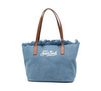 MC2 Saint Barth - City Bag Mid Fringe - Femme - Sacs - Bleu - Taille: ONE Size