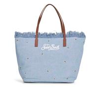 MC2 Saint Barth - City Fringed Floral Tote Bag - Femme - Sacs - Bleu - Taille: ONE Size
