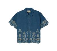 MC2 Saint Barth, Femme, Blouses et Chemises, Bleu, Taille: 38 FR Clementine Crop Blouse