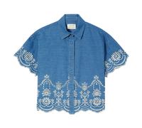 MC2 Saint Barth - Clementine Chambray Shirt - Femme - Blouses et Chemises - Bleu - Taille: 40 FR