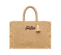 MC2 Saint Barth - Colette Sac à Main avec Franges en Raphia et Bandoulière - Femme - Sacs - Jaune - Taille: ONE Size