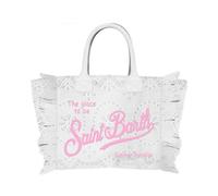 MC2 Saint Barth, Femme, Sacs, Blanc, Taille: ONE Size Sac bandoulière en toile avec fermeture éclair