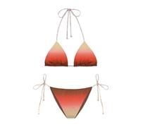 MC2 Saint Barth - Levyne Overlock Triangle Bikini - Femme - Maillots de bain - Rouge - Taille: 42 FR