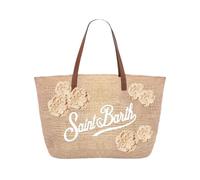 MC2 Saint Barth - Raffia City Mid Flowers Patch - Femme - Sacs - Beige - Taille: ONE Size