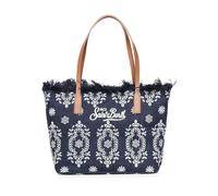 MC2 Saint Barth – Sac femme City Medium Noir – Franges et dentelle Sangallo – Taille ONE Size