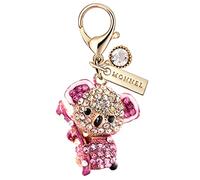 Mc37 Nouvelle arrivée mignon Cristal Rose Koala Mousqueton Charms Pendentifs avec sac Pochette (1 pièce)