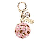 Mc46 Nouvelle arrivée Cute 3d Cristal Rose Boule de fleurs Mousqueton Charms Pendentifs avec sac Pochette (1 pièce)