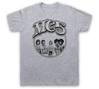 Mc5 Garage Rock Band Retro Print Unisex T-Shirts Men Tee Cotton Tops Grey Shirt M