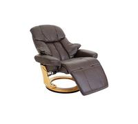 MCA fauteuil relax Calgary 2, fauteuil de télévision, cuir, charge 150kg ~ marron, nature