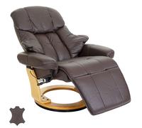 Mca Fauteuil Relax Calgary 2, Fauteuil De Télévision, Cuir, Charge 150kg Marron, Nature Multicolore