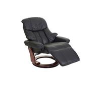 MCA fauteuil relax Calgary 2, fauteuil de télévision, cuir, charge 150kg ~ noir, couleur noix