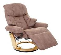 MCA fauteuil relax Calgary 2 tissu charge max. 150kg marron antique nature