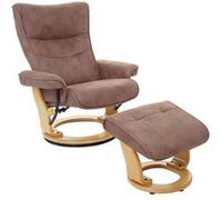 MCA fauteuil relax Montreal tissu charge max. 130kg marron antique nature