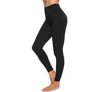 MCA Legging pour femme en coton élastique, Noir , S