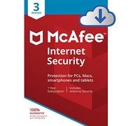 McAfee Internet Security | 3 Installations | Licence annuelle | Pour PC, mobile & tablette