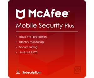 McAfee Mobile Security Plus VPN [Unlimited Device, 1 Years] Nombre Illimité d'Appareils / 1 An