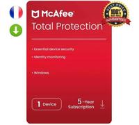 McAfee Total Protection 2023 - 5 Ans 1 PC