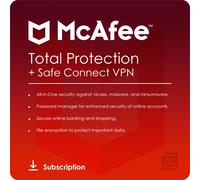 McAfee Total Protection with Safe Connect VPN 2026 5 Dispositifs 1 An
