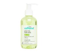mCaffeine Green Tea Body Wash with AHA 10 Percent - Sulphate-Free - Lactic Acid Reduces Bumps and Dark Patches - Glycolic Acid Exfoliates - 200 ml