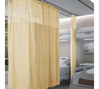 Mcal Privacy ain Séparateur de pièce en tissu semi-transparent 50 cm de large x 2,5 m de long, crochet plat, idéal pour les hôpitaux et cliniques, solutions de confidentialité des patients et