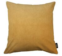 McAlister Textiles Housses de coussin décoratives en velours mat à bord de couteau - Jaune ocre 43 x 43 cm - Lavable en machine et résistant à la décoloration