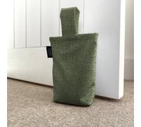 McAlister Textiles Milan Butée de porte en tissu non rempli Vert 21 x 17 cm