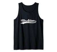 McAllen Texas Vintage Cursive Nom de ville américain Retro Sports Débardeur